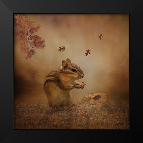 Autumn Provisions Black Modern Wood Framed Art Print by Parker, Kelley