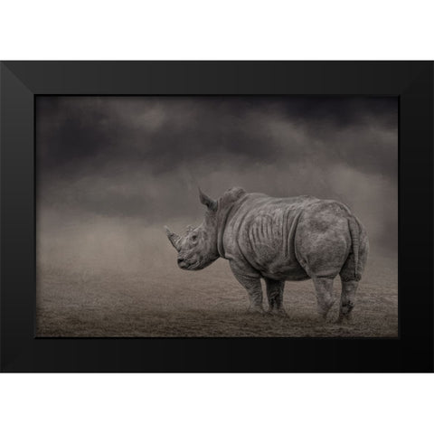 Shade of Gray Black Modern Wood Framed Art Print by Parker, Kelley