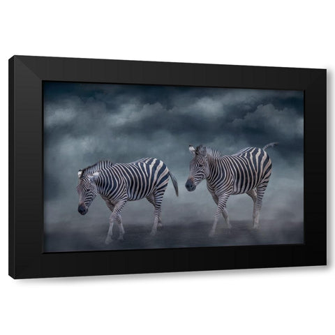 Traveling Companions Black Modern Wood Framed Art Print by Parker, Kelley