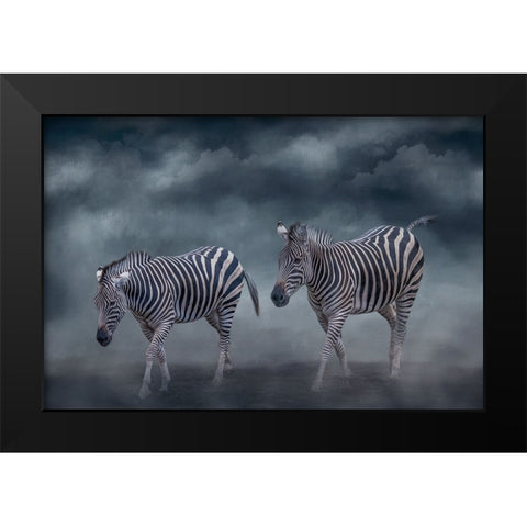 Traveling Companions Black Modern Wood Framed Art Print by Parker, Kelley