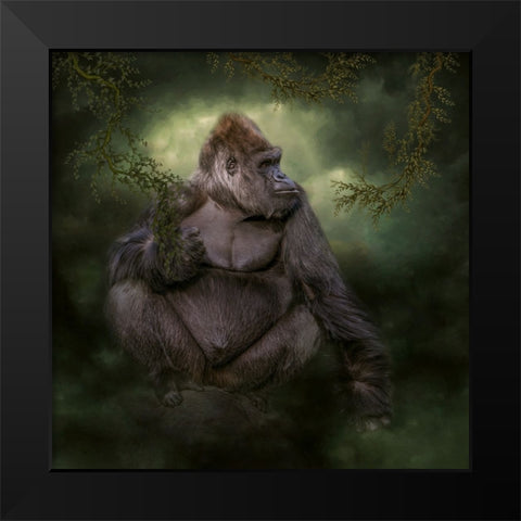 Welcome to the Safari Black Modern Wood Framed Art Print by Parker, Kelley