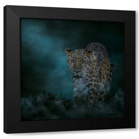 Blues Traveler Black Modern Wood Framed Art Print by Parker, Kelley