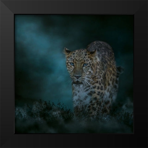 Blues Traveler Black Modern Wood Framed Art Print by Parker, Kelley