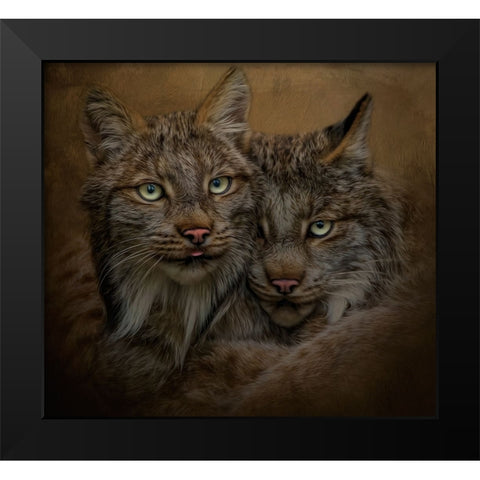 Soul Mates Black Modern Wood Framed Art Print by Parker, Kelley