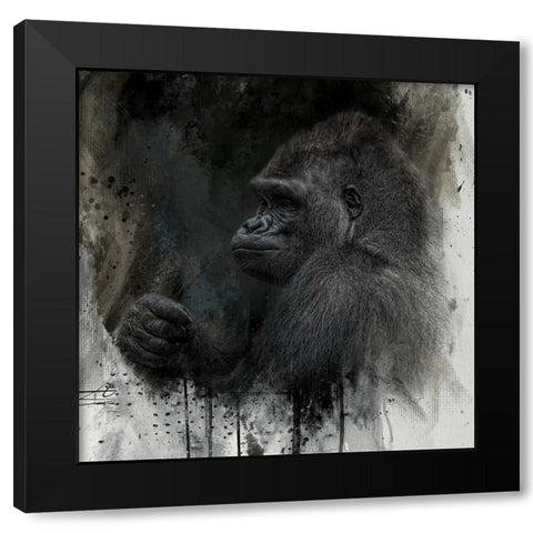 Spirit of the Gorilla Black Modern Wood Framed Art Print with Double Matting by Parker, Kelley
