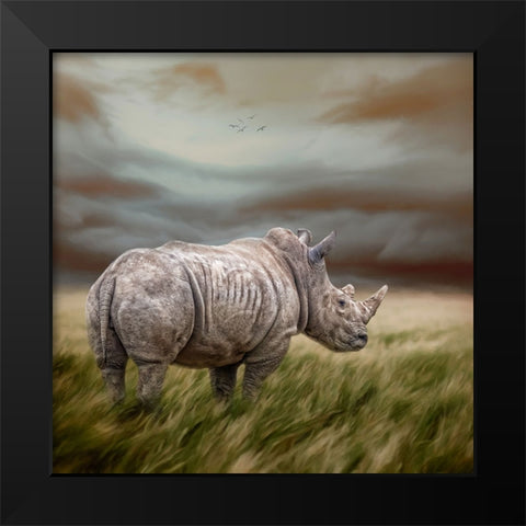 Rough and Ready Black Modern Wood Framed Art Print by Parker, Kelley