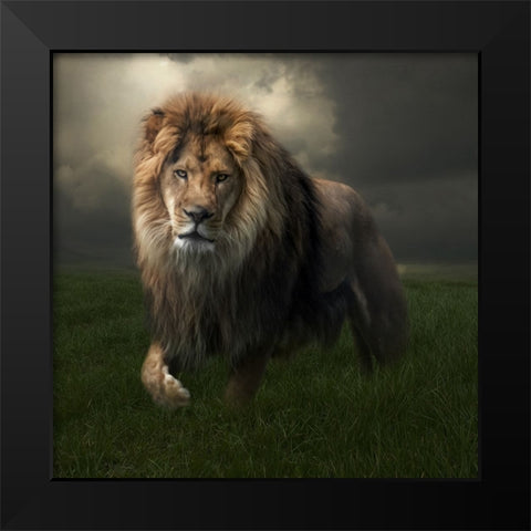 The True King Black Modern Wood Framed Art Print by Parker, Kelley