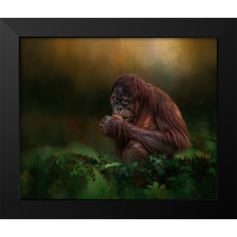 Little Man Black Modern Wood Framed Art Print by Parker, Kelley