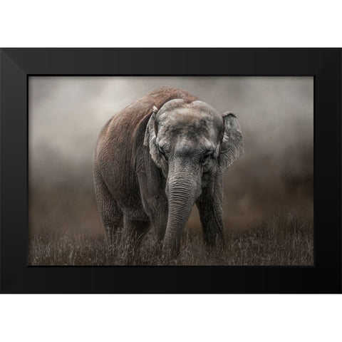 Power and Grace Black Modern Wood Framed Art Print by Parker, Kelley