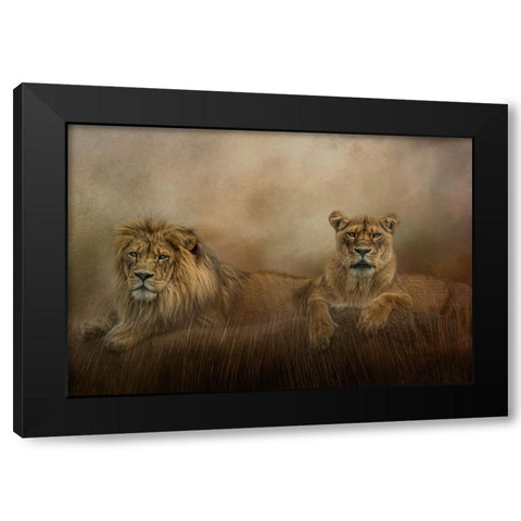 Royal Couple Black Modern Wood Framed Art Print with Double Matting by Parker, Kelley