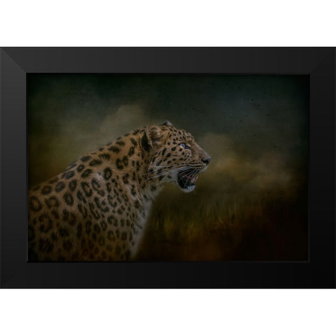 Watchful Waiting Black Modern Wood Framed Art Print by Parker, Kelley