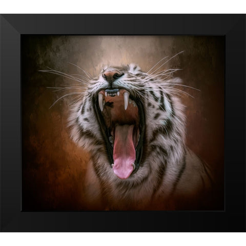Unleashed Black Modern Wood Framed Art Print by Parker, Kelley
