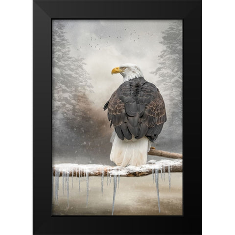Winter Survivor Black Modern Wood Framed Art Print by Parker, Kelley