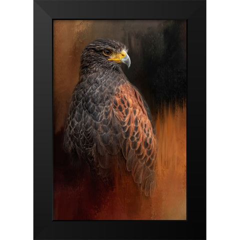 The Hunter Black Modern Wood Framed Art Print by Parker, Kelley