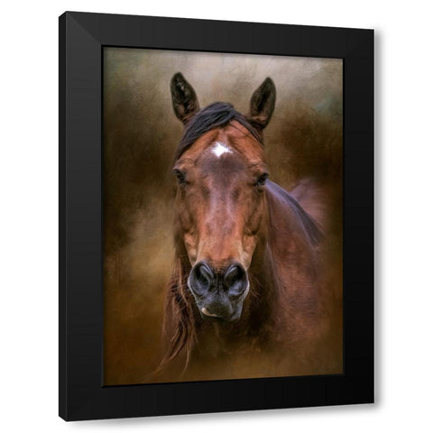 Country Heart Black Modern Wood Framed Art Print by Parker, Kelley