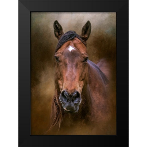 Country Heart Black Modern Wood Framed Art Print by Parker, Kelley