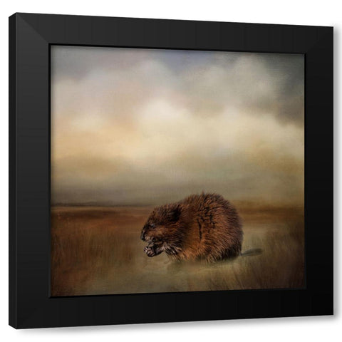 Breakfast at the Marsh Black Modern Wood Framed Art Print by Parker, Kelley