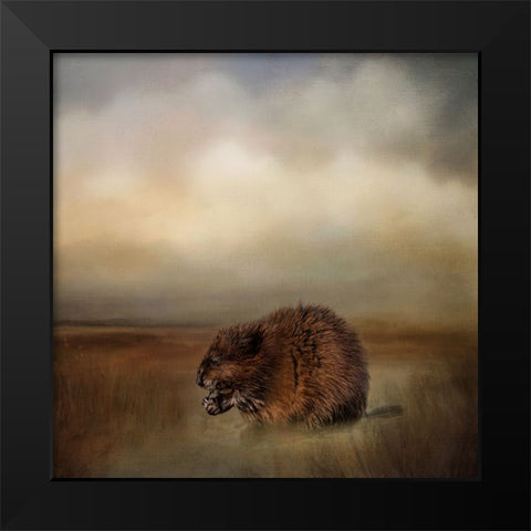 Breakfast at the Marsh Black Modern Wood Framed Art Print by Parker, Kelley