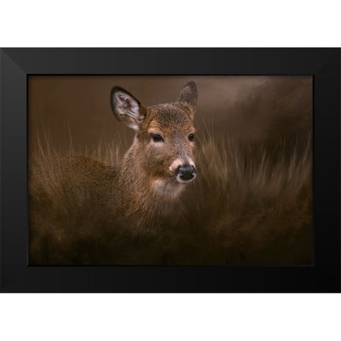 Encounter Black Modern Wood Framed Art Print by Parker, Kelley