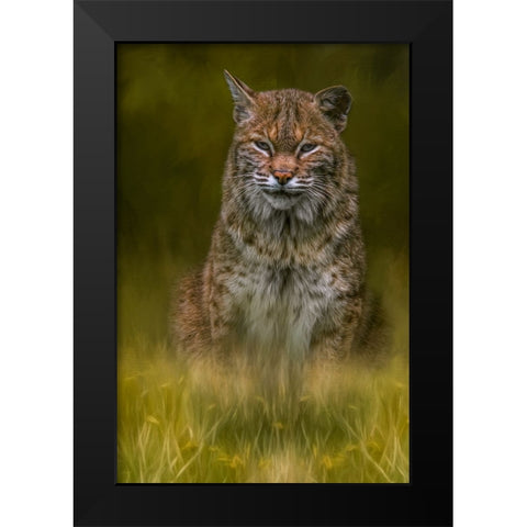 Standing Watch Black Modern Wood Framed Art Print by Parker, Kelley