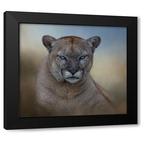 Not Amused Black Modern Wood Framed Art Print with Double Matting by Parker, Kelley