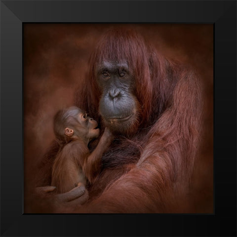 A Mothers Love Black Modern Wood Framed Art Print by Parker, Kelley