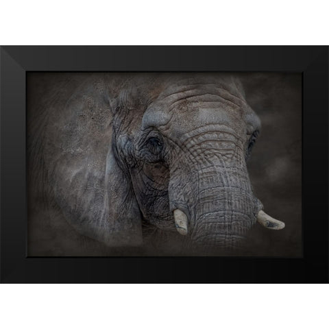 Textured Black Modern Wood Framed Art Print by Parker, Kelley