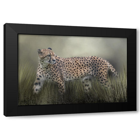 The Look Back Black Modern Wood Framed Art Print by Parker, Kelley