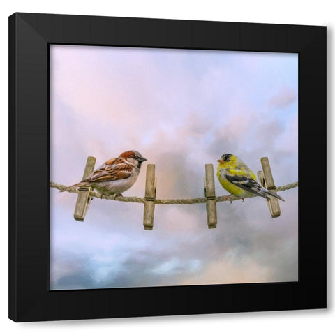 Wash Day Black Modern Wood Framed Art Print by Parker, Kelley