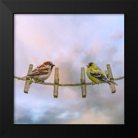 Wash Day Black Modern Wood Framed Art Print by Parker, Kelley