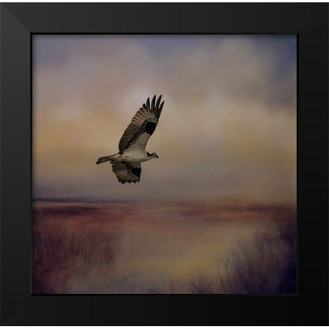 Going Fishing Black Modern Wood Framed Art Print by Parker, Kelley