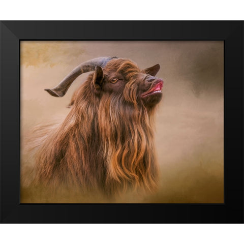 Look Whos Smiling Now Black Modern Wood Framed Art Print by Parker, Kelley