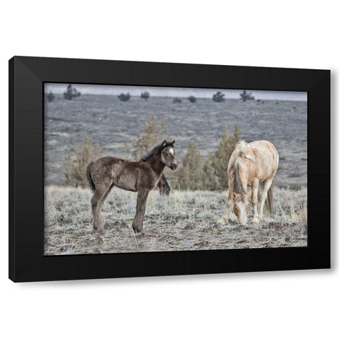 Precious and Dad (Casper) Black Modern Wood Framed Art Print by McFerrin, Larry