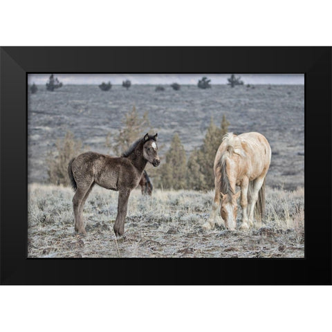 Precious and Dad (Casper) Black Modern Wood Framed Art Print by McFerrin, Larry