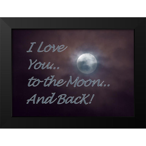 Moon and Back Black Modern Wood Framed Art Print by McFerrin, Larry