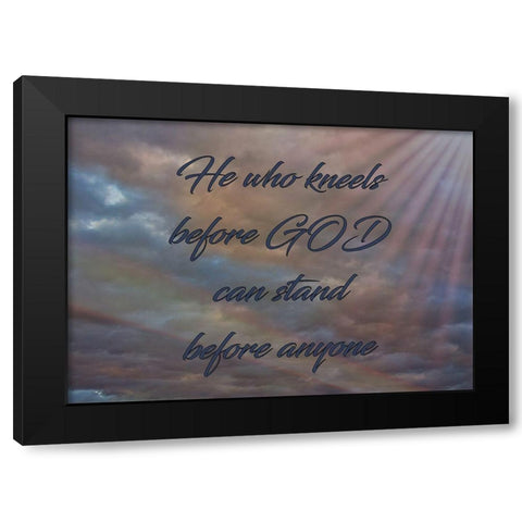 He Who Kneels Black Modern Wood Framed Art Print by McFerrin, Larry