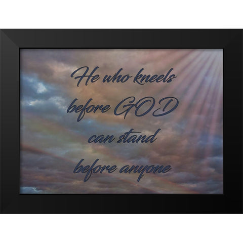 He Who Kneels Black Modern Wood Framed Art Print by McFerrin, Larry