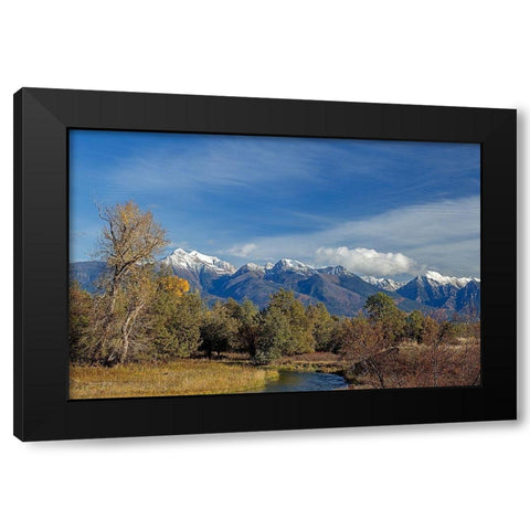 Mission Mountains Black Modern Wood Framed Art Print with Double Matting by McFerrin, Larry