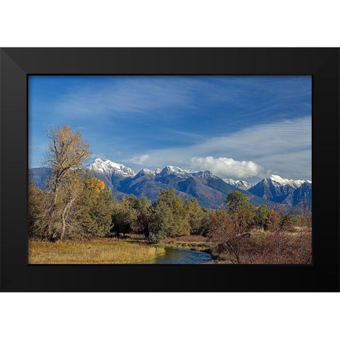 Mission Mountains Black Modern Wood Framed Art Print by McFerrin, Larry