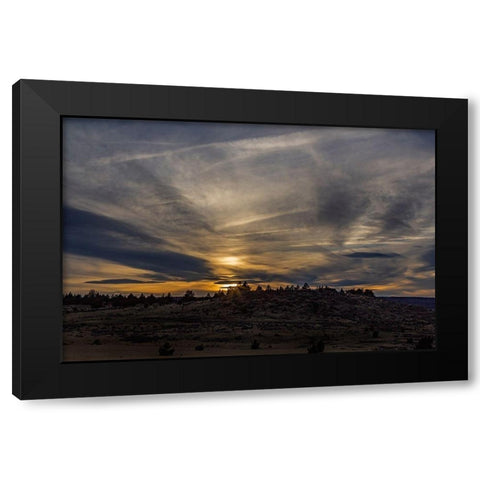 Steens Mountain Sunset Black Modern Wood Framed Art Print with Double Matting by McFerrin, Larry