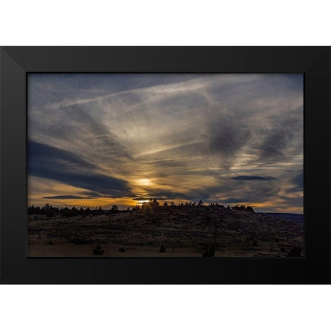 Steens Mountain Sunset Black Modern Wood Framed Art Print by McFerrin, Larry