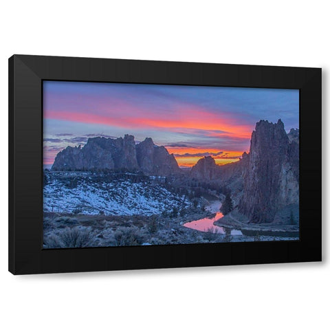 Smith Rock II Black Modern Wood Framed Art Print by McFerrin, Larry