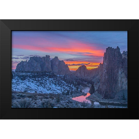Smith Rock II Black Modern Wood Framed Art Print by McFerrin, Larry