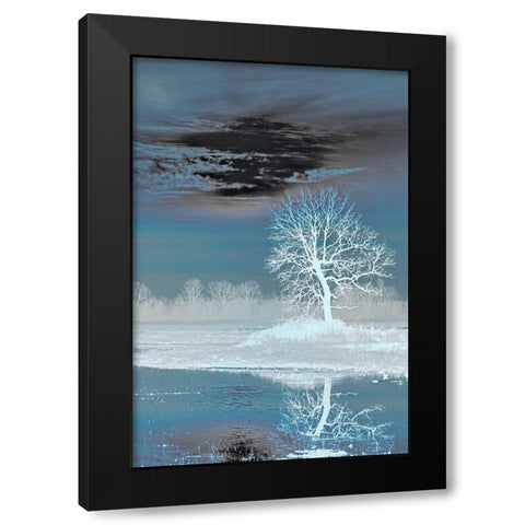 Teal Vision Black Modern Wood Framed Art Print with Double Matting by McFerrin, Larry