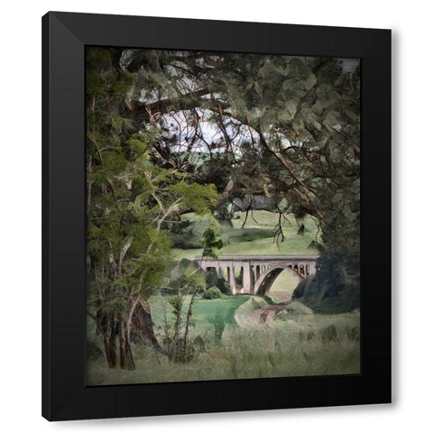 Palouse RR Bridge Black Modern Wood Framed Art Print with Double Matting by McFerrin, Larry