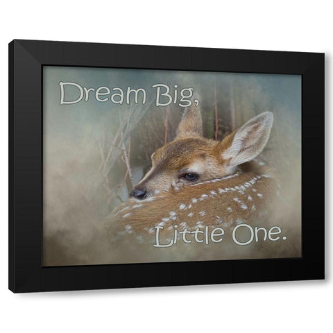 Dream Big Dear Black Modern Wood Framed Art Print with Double Matting by McFerrin, Larry