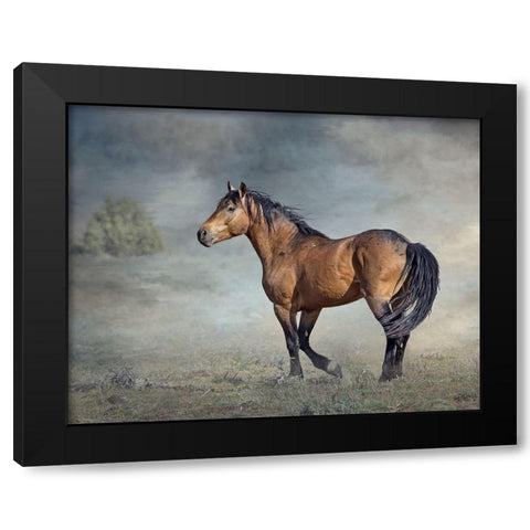 Wicasa Black Modern Wood Framed Art Print by McFerrin, Larry