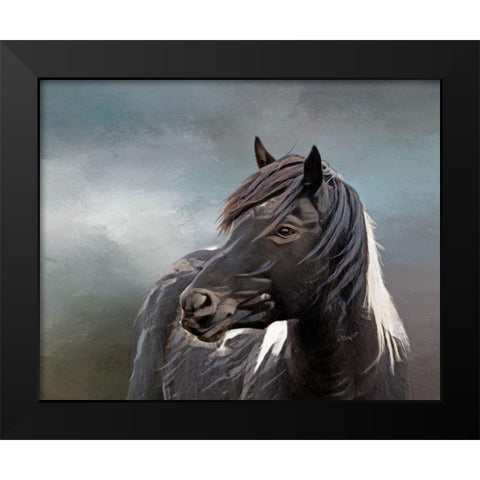 Domino Black Modern Wood Framed Art Print by McFerrin, Larry