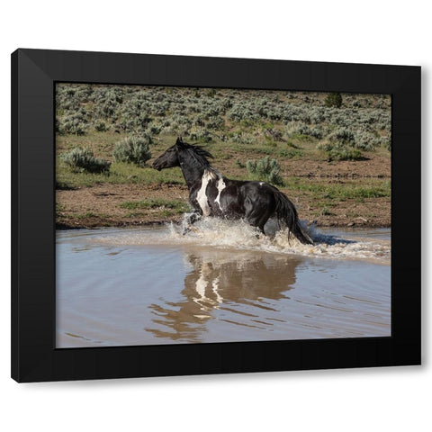 Mundoo Black Modern Wood Framed Art Print by McFerrin, Larry