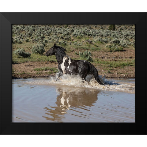 Mundoo Black Modern Wood Framed Art Print by McFerrin, Larry